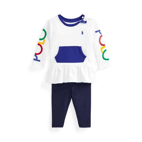 Logo top & Legging set Baby Girl in 1