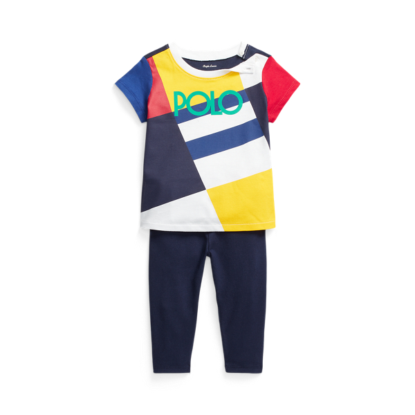 Logo Patchwork T-Shirt &amp; Legging Set Baby Girl 1