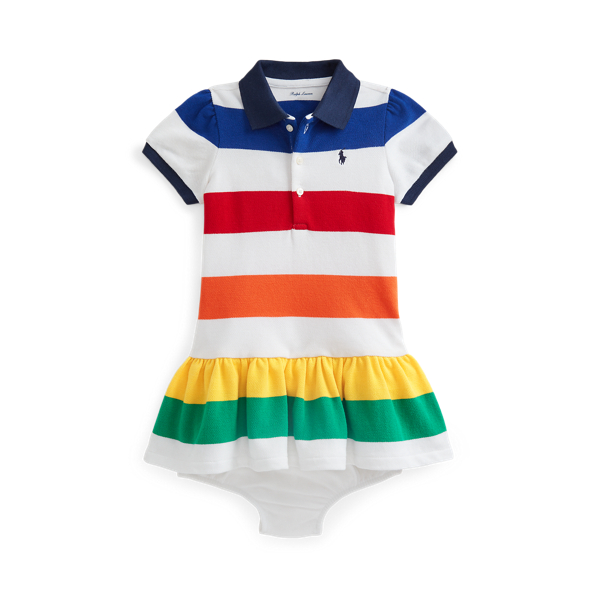 Robe volant&eacute;e ray&eacute;e et bloomer Baby Girl en 1