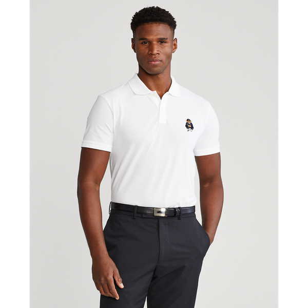 White Custom Slim Fit Polo Bear Polo Shirt Polo Golf 3