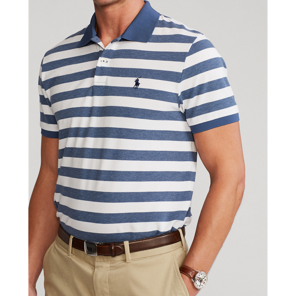 River Blue Heather Custom Slim Fit Performance Polo Shirt Polo Golf 6