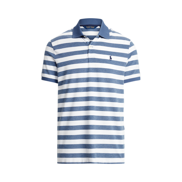 River Blue Heather Custom Slim Fit Performance Polo Shirt Polo Golf 2