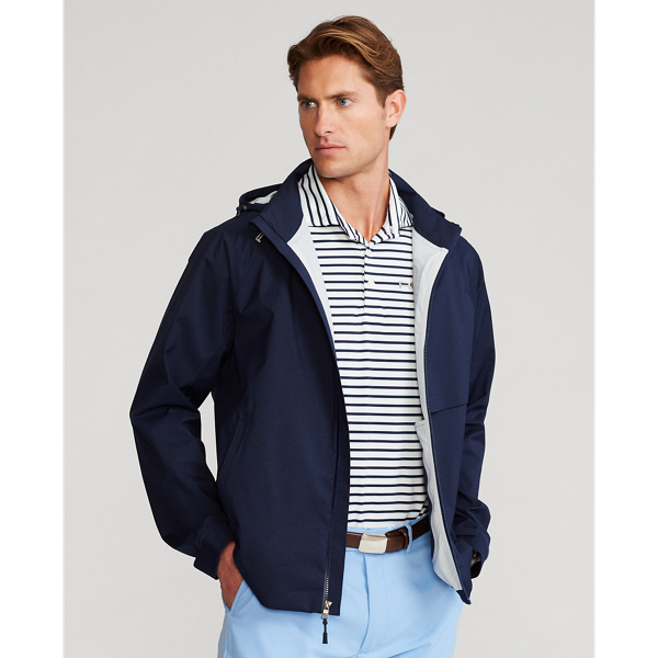 Refined Navy Water-Repellent Hooded Jacket RLX 1