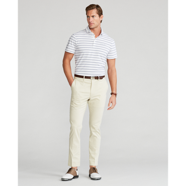 Polo performance coupe ajust&eacute;e RLX en Blanc c&eacute;ramique multicol. 4