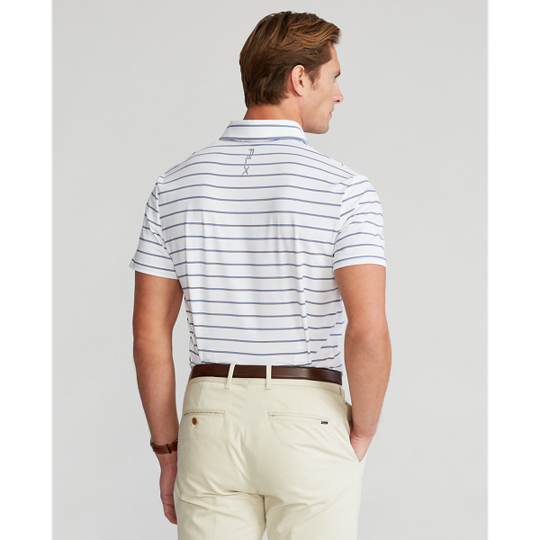 Polo performance coupe ajust&eacute;e RLX en Blanc c&eacute;ramique multicol. 5