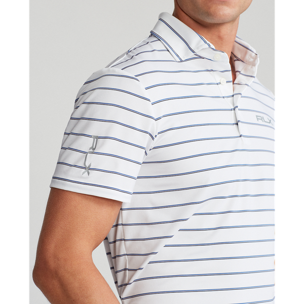 Polo performance coupe ajust&eacute;e RLX en Blanc c&eacute;ramique multicol. 6