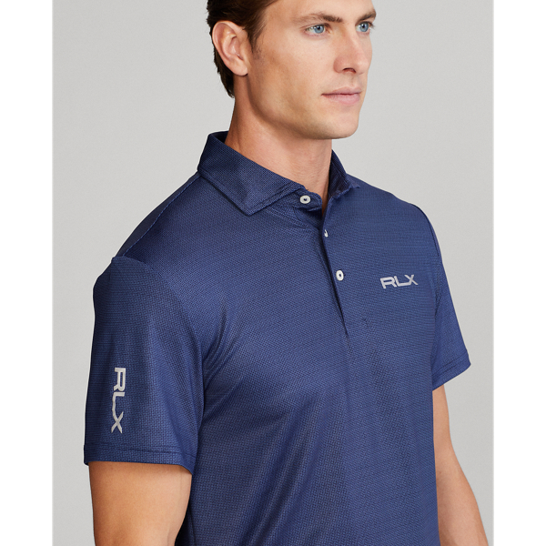 Custom slim fit performance poloshirt RLX in Refined Navy Deco 6