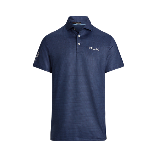 Custom slim fit performance poloshirt RLX in Refined Navy Deco 2
