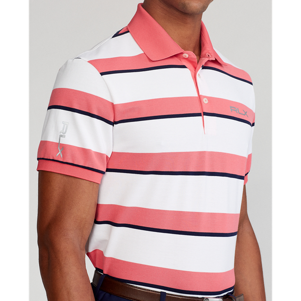 Aangepast slim fit Tech Pique Polo shirt RLX in Sunset Rose Multi 5