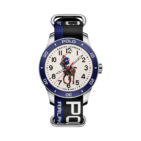 Polo Sport Watch Blue Bezel White Dial