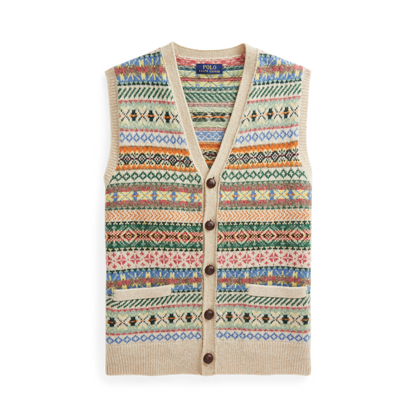 Fair Isle Wool Sleeveless Jumper Polo Ralph Lauren 1