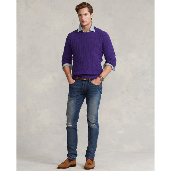 Violet Heather Cable-Knit Cashmere Jumper Polo Ralph Lauren 4