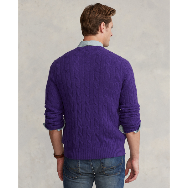 Violet Heather Cable-Knit Cashmere Jumper Polo Ralph Lauren 5