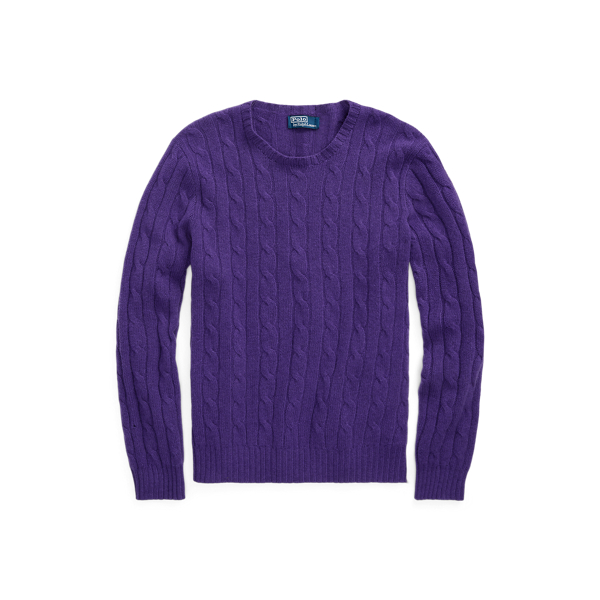 Violet Heather Cable-Knit Cashmere Jumper Polo Ralph Lauren 2