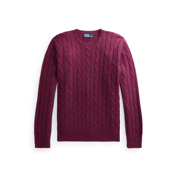 Kaschmirpullover mit Zopfmuster