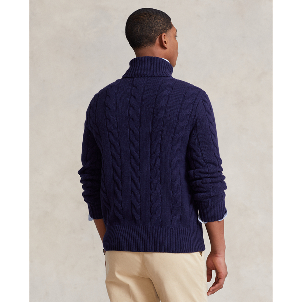 Kaschmirpullover mit Zopfmuster Polo Ralph Lauren in J&auml;ger-Navy 5