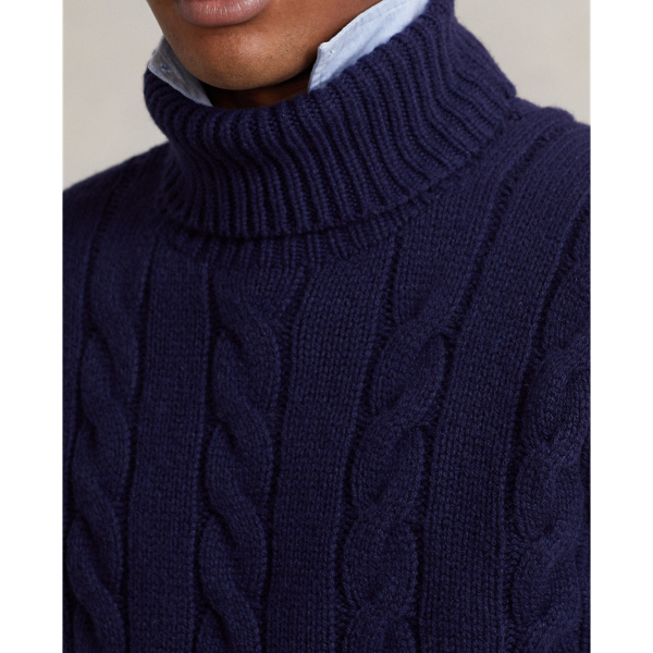 Kaschmirpullover mit Zopfmuster Polo Ralph Lauren in J&auml;ger-Navy 6