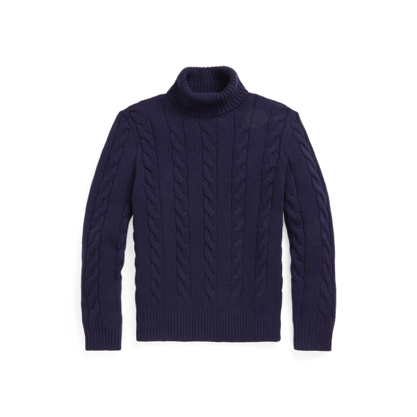 Kaschmirpullover mit Zopfmuster Polo Ralph Lauren in J&auml;ger-Navy 2