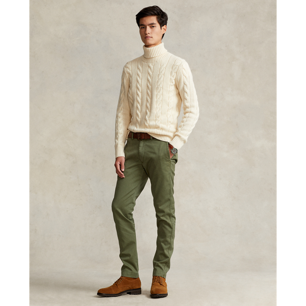 Pull torsad&eacute; en laine et cachemire Polo Ralph Lauren en Cr&egrave;me Andover 4