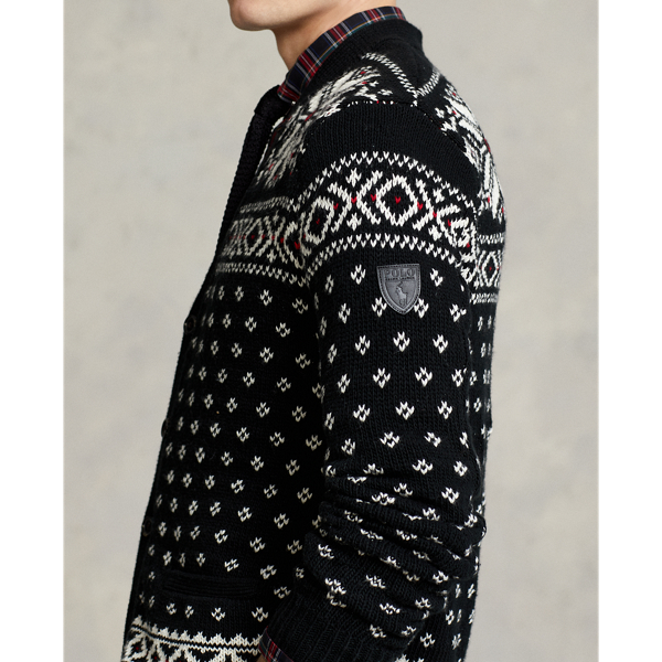 Strickjacke aus Baumwolle und Kaschmir Polo Ralph Lauren in Schwarz multi 6