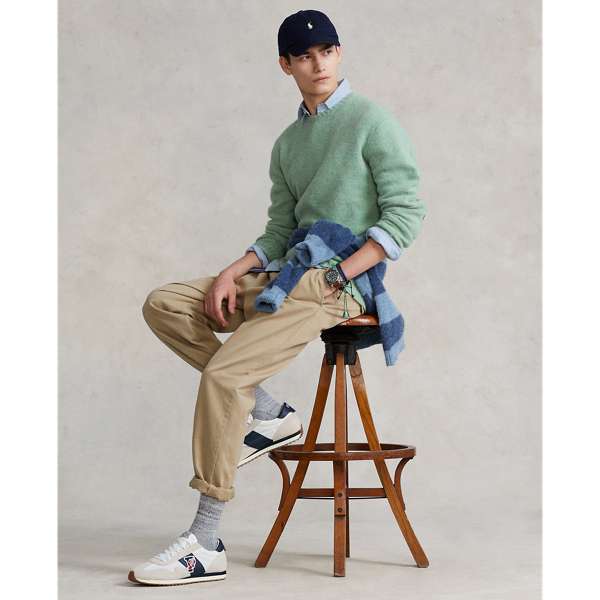 Seafoam Green Suede-Patch Wool-Cashmere Jumper Polo Ralph Lauren 4