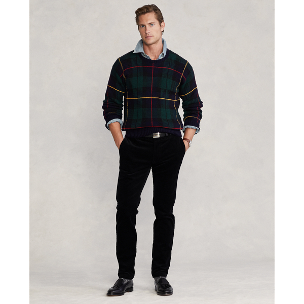 Karierter, handgestrickter Wollpullover Polo Ralph Lauren in Kariert 4