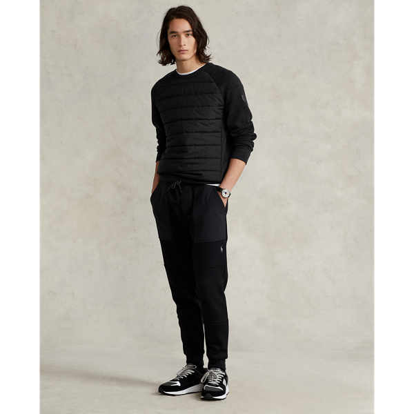 Hybrid-Rundhalspullover Polo Ralph Lauren in Dk Charcoal Heather/Black 4