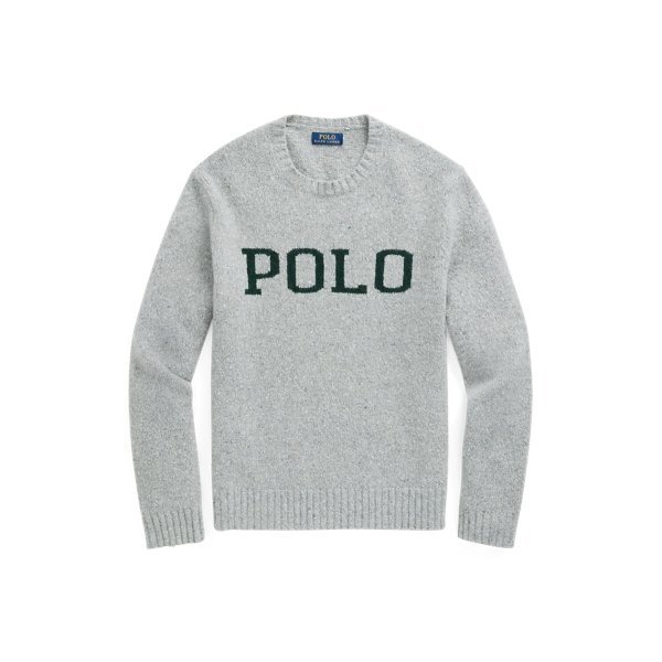 Pull &agrave; logo en laine m&eacute;lang&eacute;e tachet&eacute;e Polo Ralph Lauren en 1