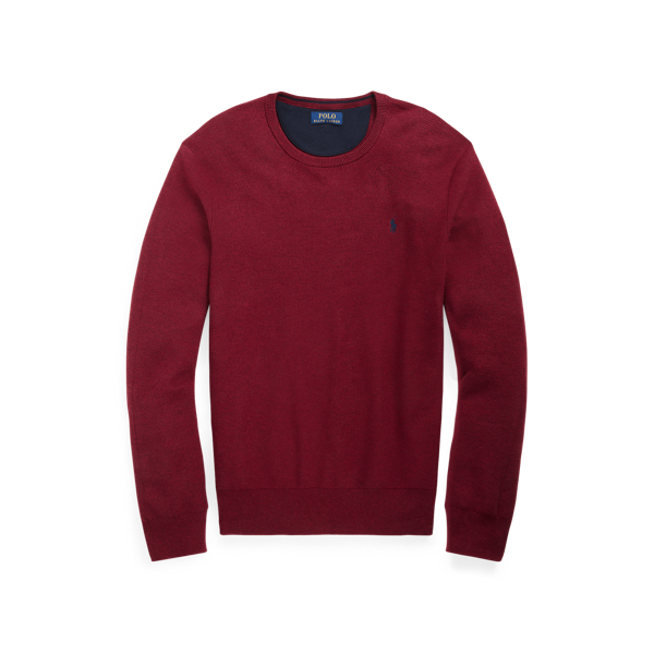 Mesh-Knit Cotton Crewneck Sweater Polo Ralph Lauren 1