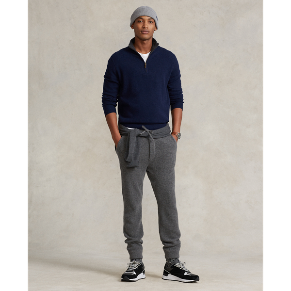 Hunter Navy Washable Cashmere Mockneck Sweater Polo Ralph Lauren 4