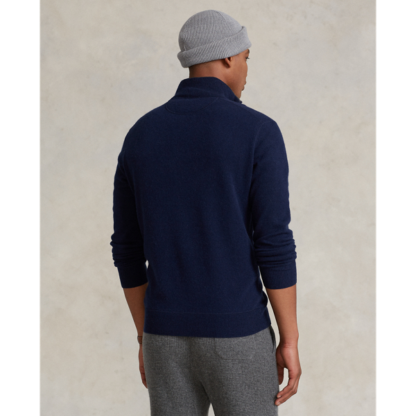 Hunter Navy Washable Cashmere Mockneck Sweater Polo Ralph Lauren 5