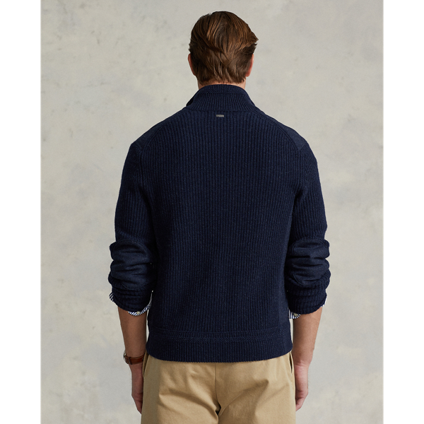 Indigo Wool Cardigan Polo Ralph Lauren 5