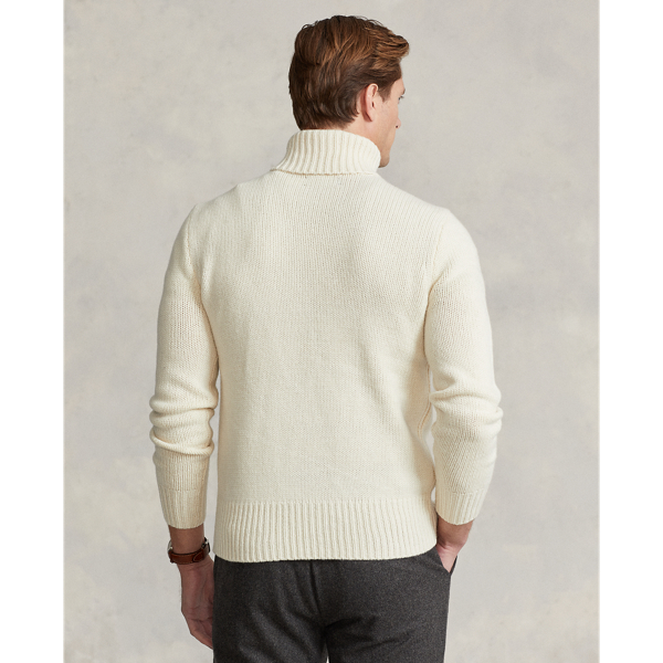 Andover Cream Wool-Cashmere Turtleneck Sweater Polo Ralph Lauren 5