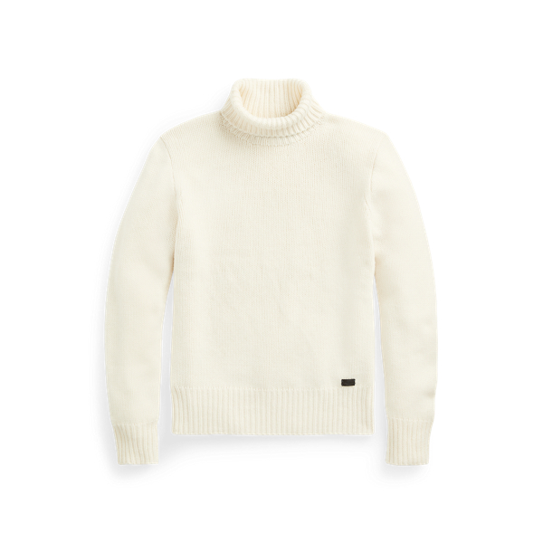 Andover Cream Wool-Cashmere Turtleneck Sweater Polo Ralph Lauren 2