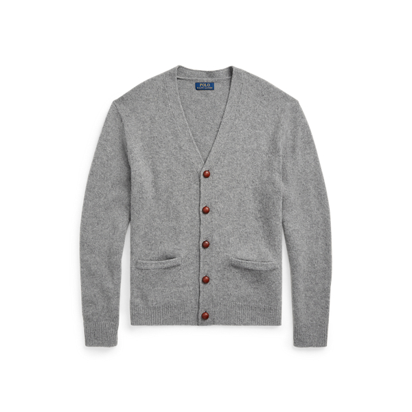 Suede-Patch Wool-Cashmere Cardigan Polo Ralph Lauren em 1