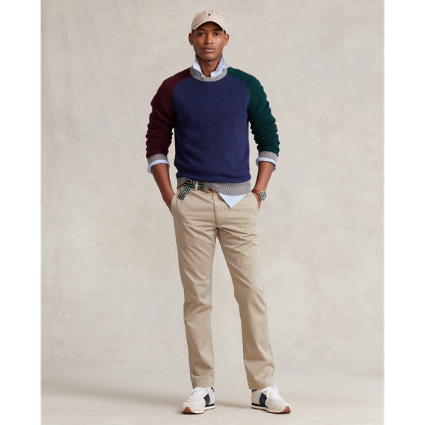 Wolle-Kaschmir-Pullover mit Wildleder Polo Ralph Lauren in Fr&uuml;hlings-Navy mel./multi 4