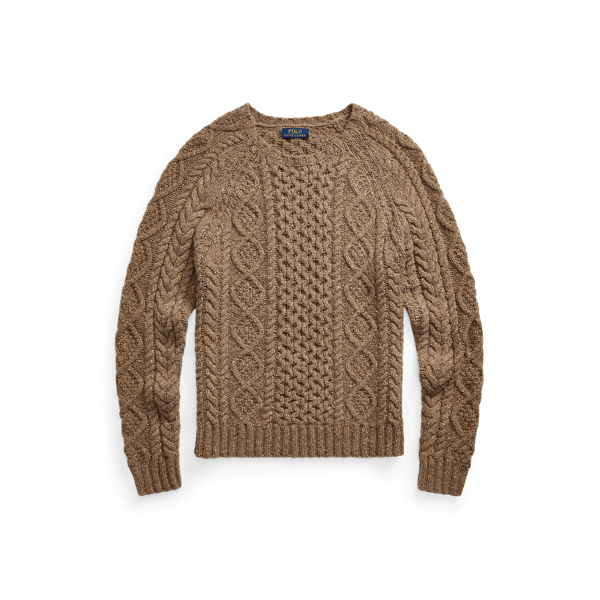Speckled Aran-Knit Wool-Blend Jumper