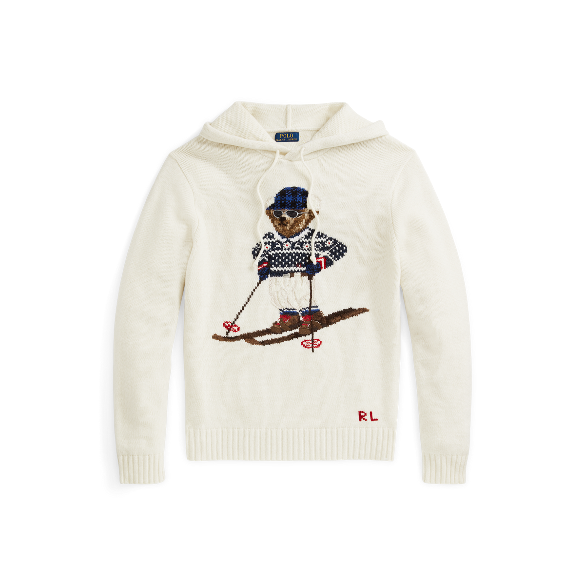 Polo Ralph online Lauren Bear Skiing Hoodie-Vintage