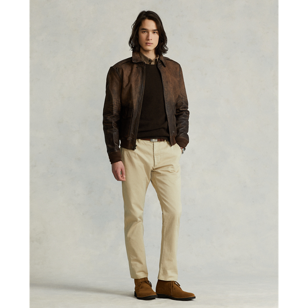 Leather Bomber Jacket for Men Ralph Lauren® IE - Main Image