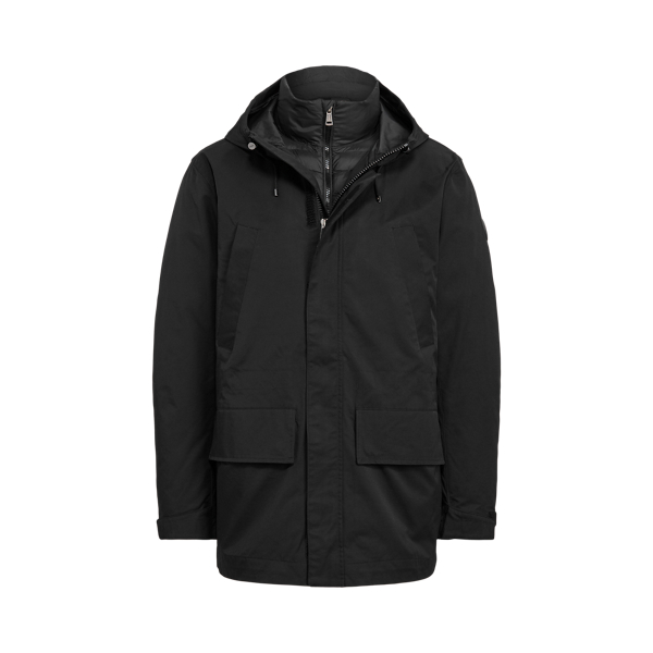 Twill Hooded Coat and Quilted Liner