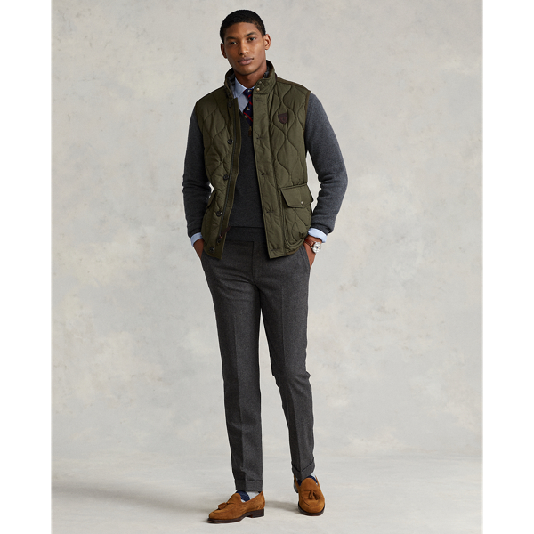 Steppweste mit Wildlederbesatz Polo Ralph Lauren in Dunkles Loden 4