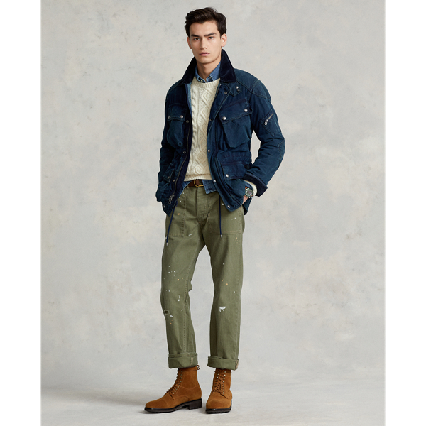 Leif Denim Belted Motorcycle Jacket Polo Ralph Lauren 4