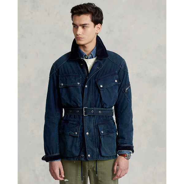 Leif Denim Belted Motorcycle Jacket Polo Ralph Lauren 6