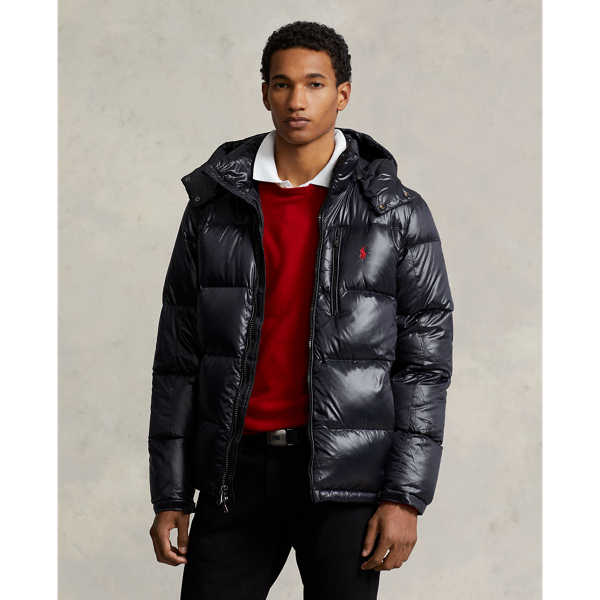 Polo Black Glossy Water-Repellent Down Jacket Polo Ralph Lauren 1
