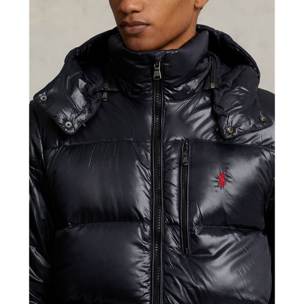Polo Black Glossy Water-Repellent Down Jacket Polo Ralph Lauren 6
