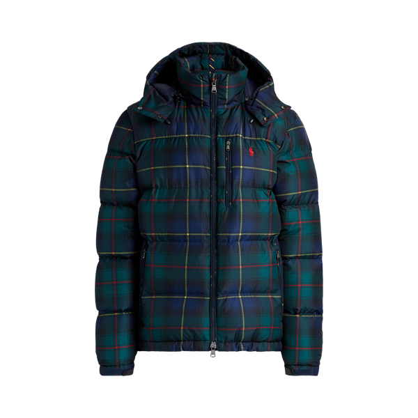 Lauren ralph lauren plaid puffer jacket hotsell