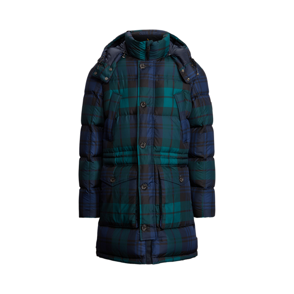 Plaid Water-Resistant Down Parka