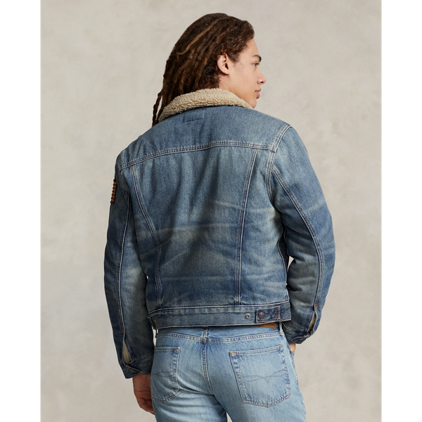 Ralph lauren fleece lined denim jacket sale