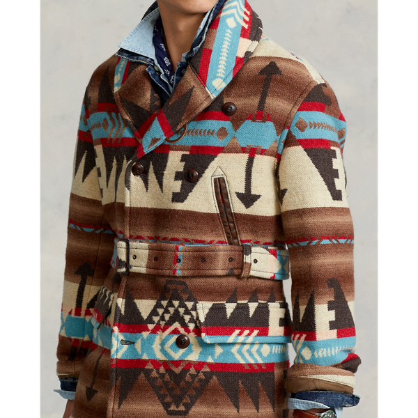 Brown Multi Wool-Blend Ranch Coat Polo Ralph Lauren 6