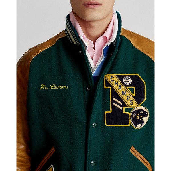 Moss Agate The Iconic Letterman Jacket Polo Ralph Lauren 7